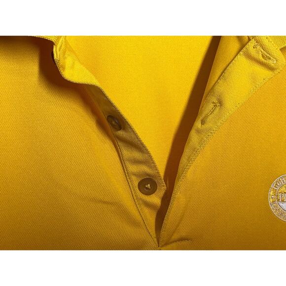 Mens Nike PGA Logo Golf Shirt XL Yellow - Picture 6 of 7
